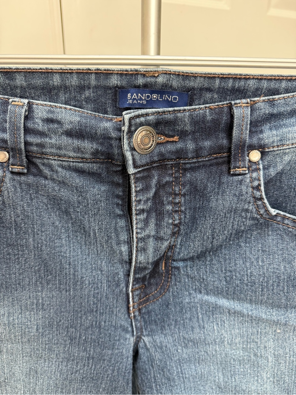 Bandolino Dark Blue Straight Leg Jeans - Picture 3 of 7